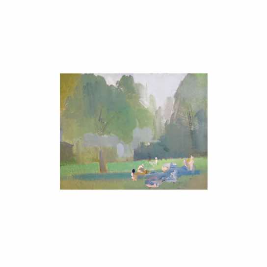 Small Picnic. Oil on Board. 13 x 15 cm.